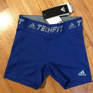 Adidas Techfit 4" Royal Blue Women's Short Tights